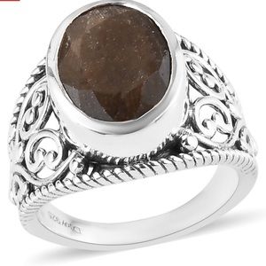 Chocolate Sapphire Solitaire Ring